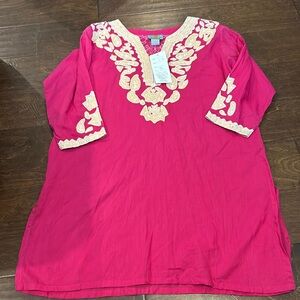 Sol Clothing hot pink tunic size XL new with tag.